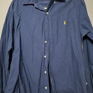 Ralph Lauren Navy Blue Casual Button Down Shirt